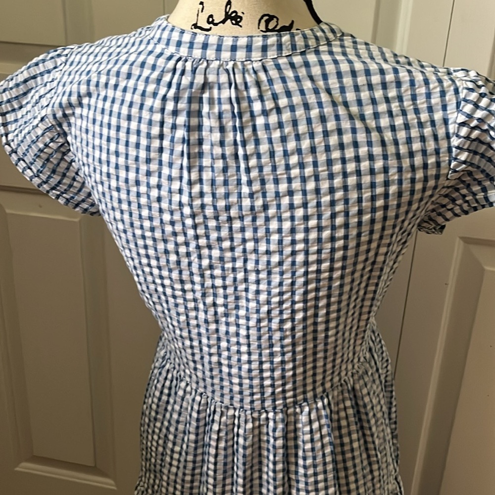 St. John’s Bay Blue White Gingham Women's Dress size Medium - Picture 6 of 10
